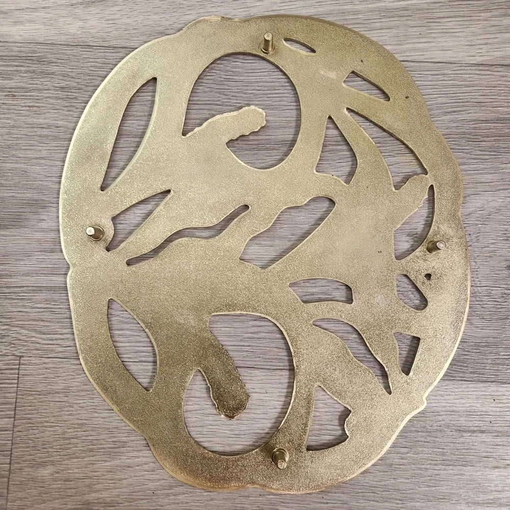 Vintage Gold White Calla Lily Trivet 9